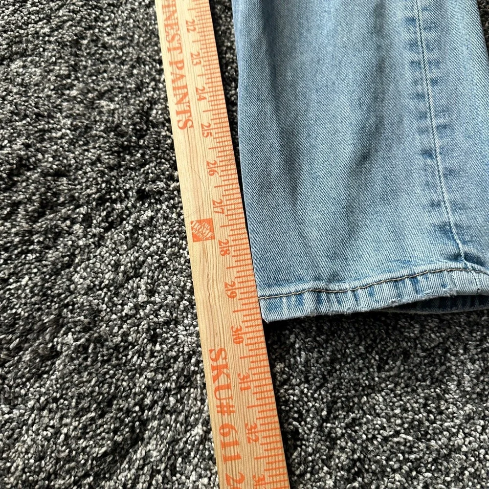 Levi's‎ 511 Jeans Mens 34x30 Blue Light Wash Denim Slim Straight Fit Distressed